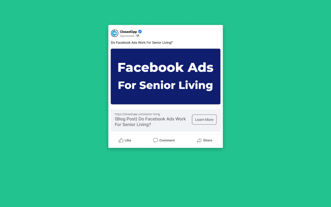 Do Facebook Ads Work for Senior Living?